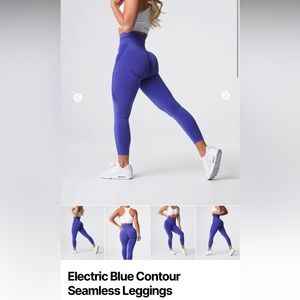 NVGTN Electric Blue Contour Seamless Leggings size XS